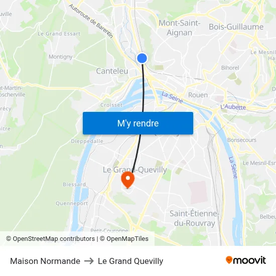 Maison Normande to Le Grand Quevilly map