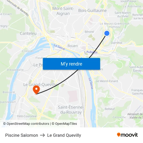 Piscine Salomon to Le Grand Quevilly map