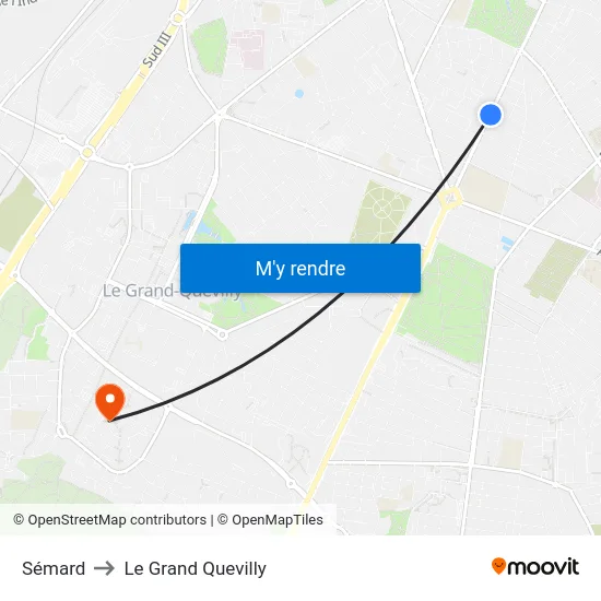Sémard to Le Grand Quevilly map
