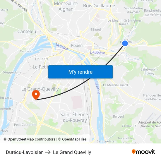 Durécu-Lavoisier to Le Grand Quevilly map