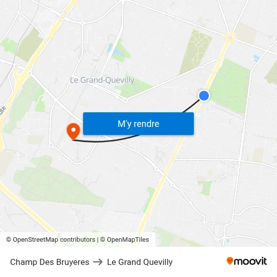 Champ Des Bruyeres to Le Grand Quevilly map