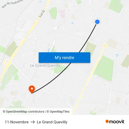 11-Novembre to Le Grand Quevilly map
