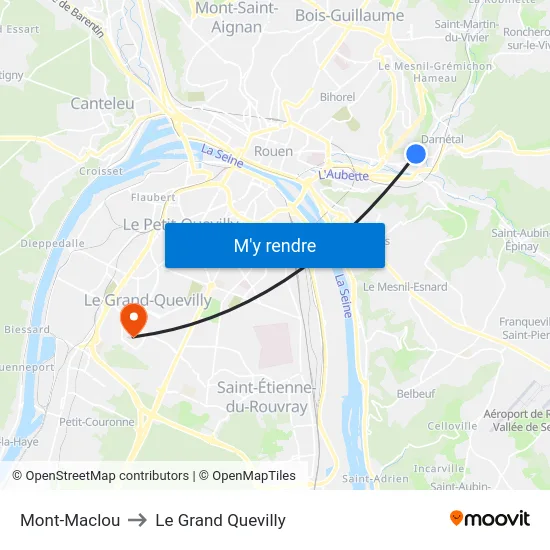 Mont-Maclou to Le Grand Quevilly map