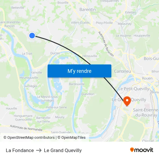 La Fondance to Le Grand Quevilly map
