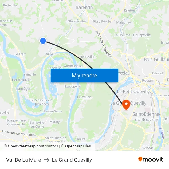 Val De La Mare to Le Grand Quevilly map