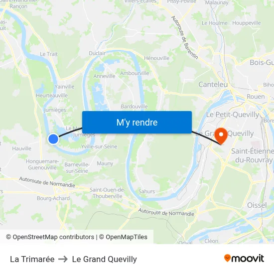 La Trimarée to Le Grand Quevilly map