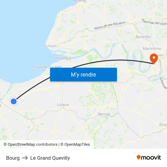 Bourg to Le Grand Quevilly map