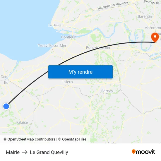 Mairie to Le Grand Quevilly map