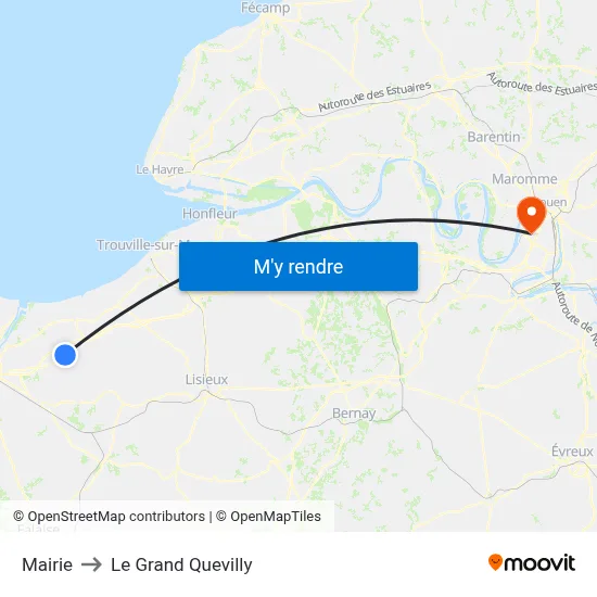 Mairie to Le Grand Quevilly map