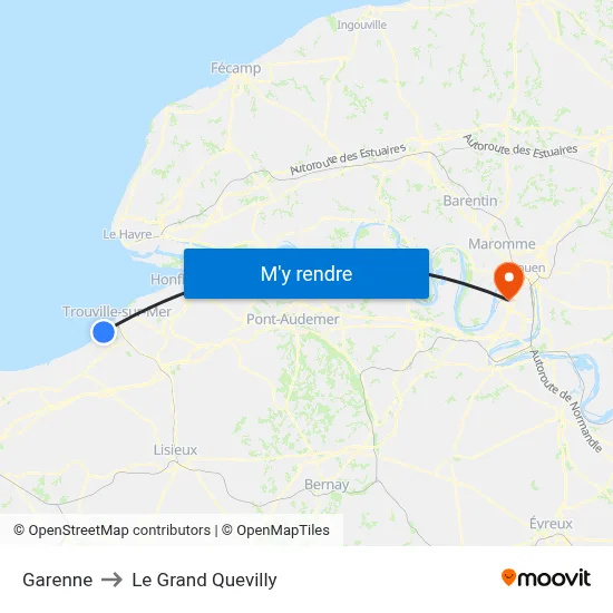 Garenne to Le Grand Quevilly map