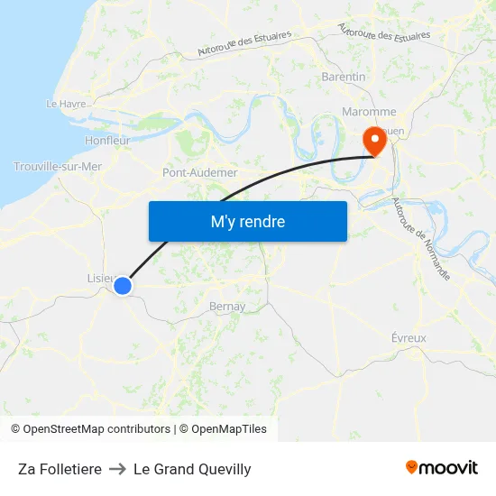 Za Folletiere to Le Grand Quevilly map