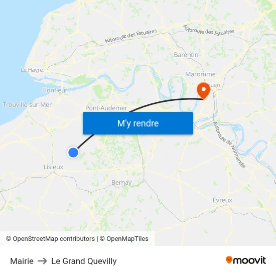 Mairie to Le Grand Quevilly map