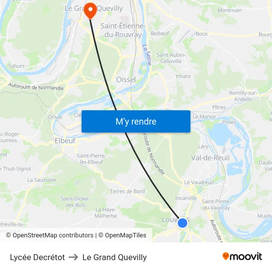Lycée Decrétot to Le Grand Quevilly map