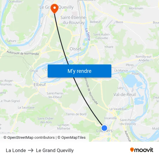 La Londe to Le Grand Quevilly map