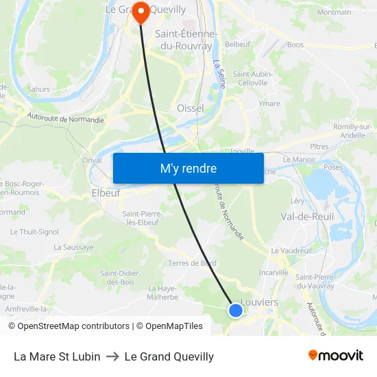 La Mare St Lubin to Le Grand Quevilly map