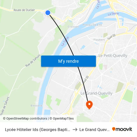 Lycée Hôtelier Ids (Georges Baptiste) to Le Grand Quevilly map