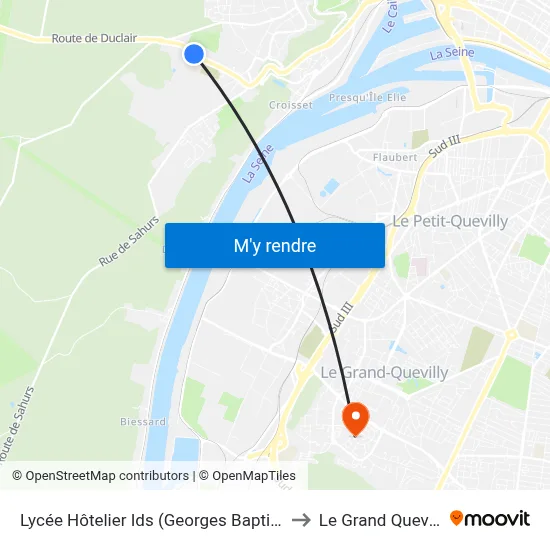Lycée Hôtelier Ids (Georges Baptiste) to Le Grand Quevilly map