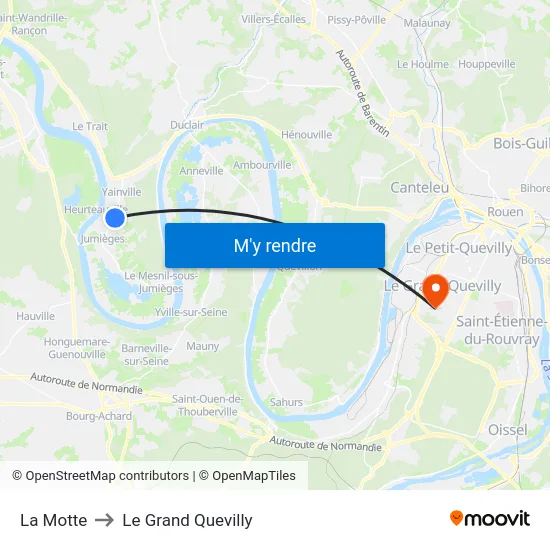 La Motte to Le Grand Quevilly map