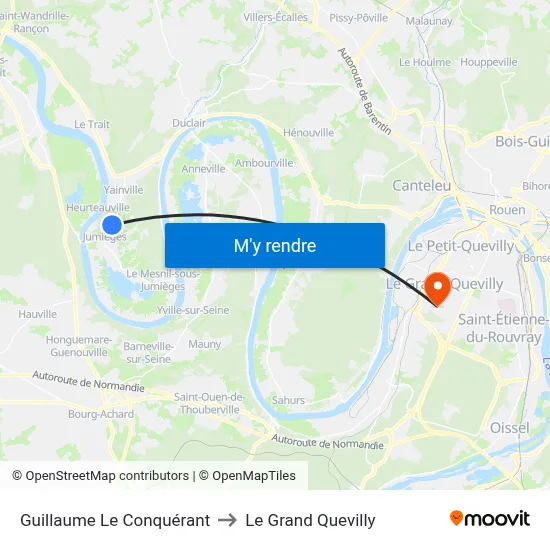 Guillaume Le Conquérant to Le Grand Quevilly map