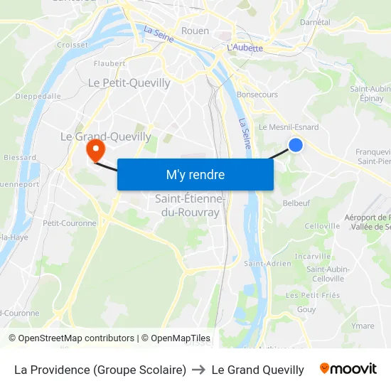 La Providence (Groupe Scolaire) to Le Grand Quevilly map