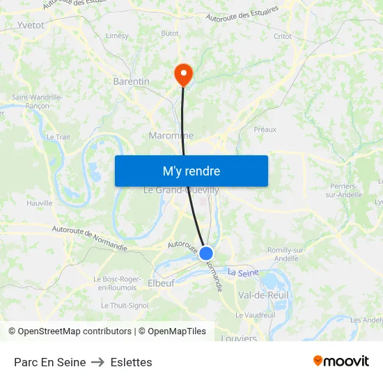 Parc En Seine to Eslettes map
