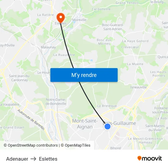 Adenauer to Eslettes map