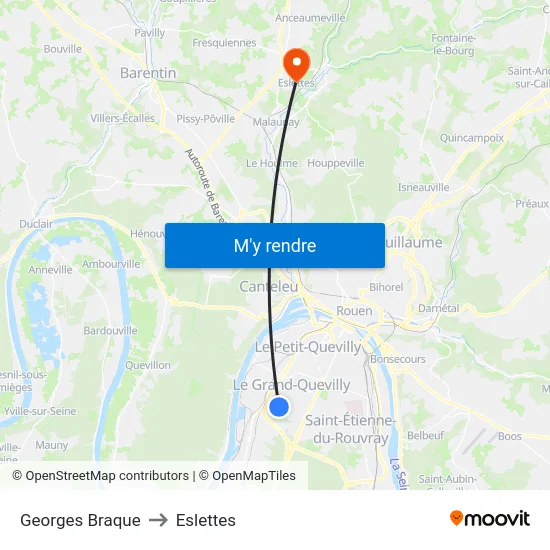 Georges Braque to Eslettes map