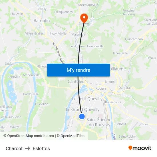 Charcot to Eslettes map