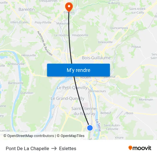 Pont De La Chapelle to Eslettes map