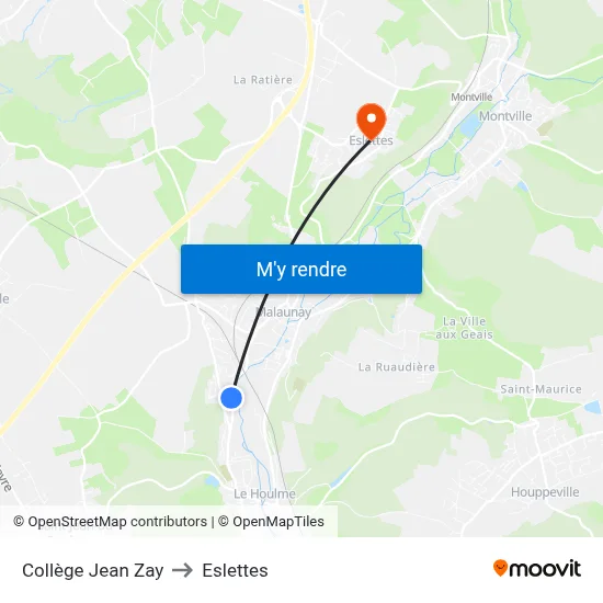Collège Jean Zay to Eslettes map