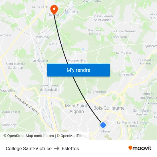 Collège Saint-Victrice to Eslettes map