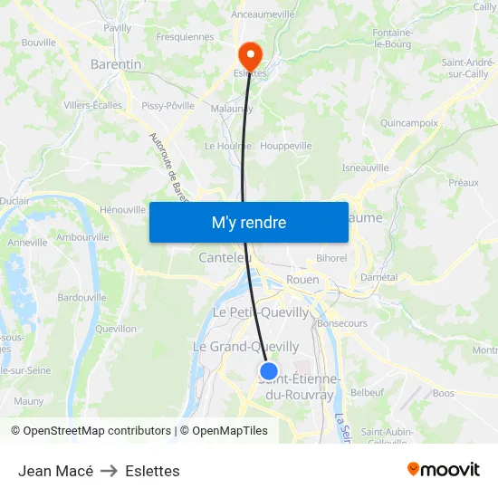 Jean Macé to Eslettes map