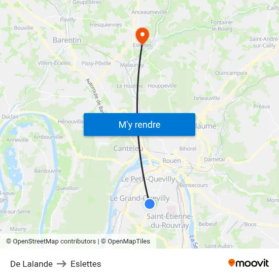 De Lalande to Eslettes map
