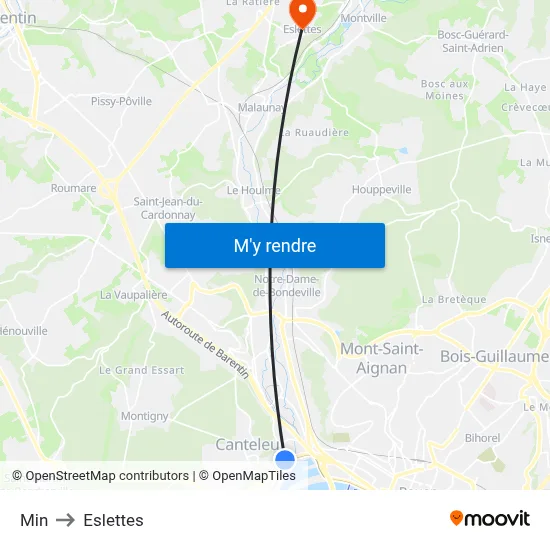 Min to Eslettes map
