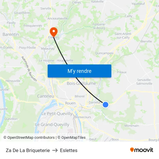 Za De La Briqueterie to Eslettes map