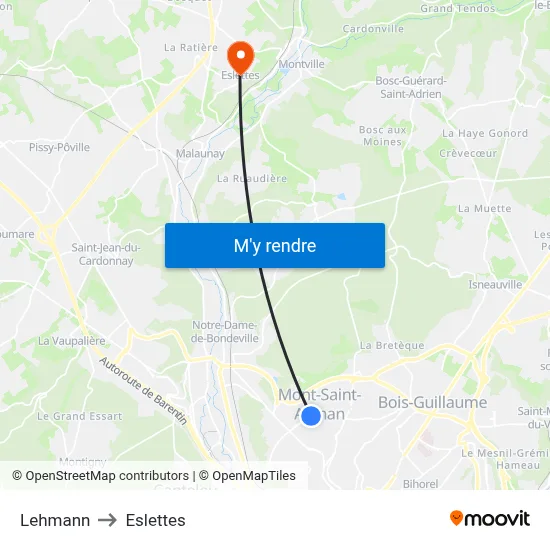 Lehmann to Eslettes map