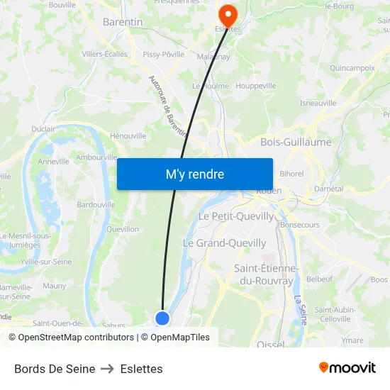 Bords De Seine to Eslettes map