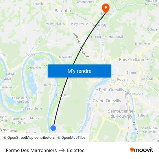 Ferme Des Marronniers to Eslettes map