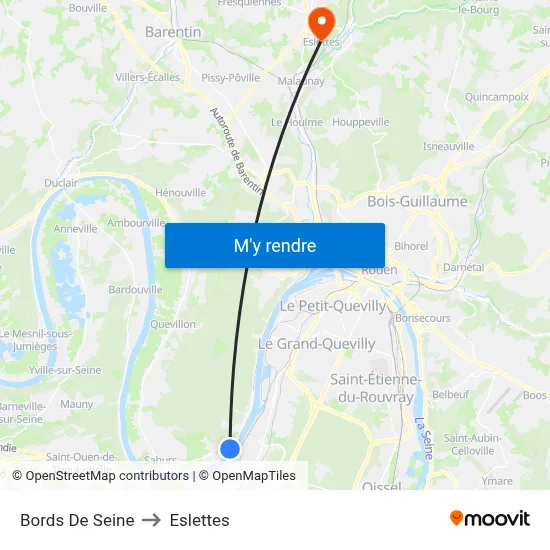 Bords De Seine to Eslettes map