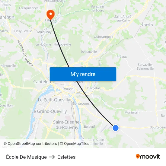 École De Musique to Eslettes map