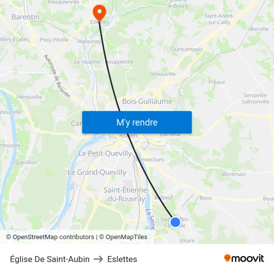 Église De Saint-Aubin to Eslettes map