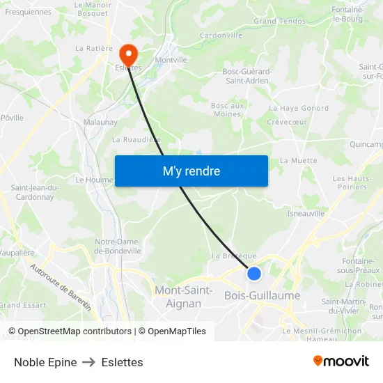 Noble Epine to Eslettes map