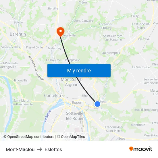Mont-Maclou to Eslettes map
