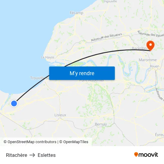 Ritachère to Eslettes map