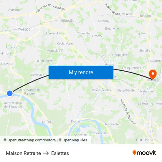 Maison Retraite to Eslettes map