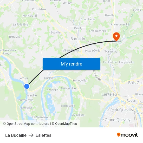 La Bucaille to Eslettes map