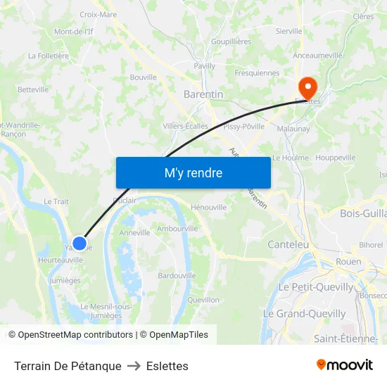 Terrain De Pétanque to Eslettes map