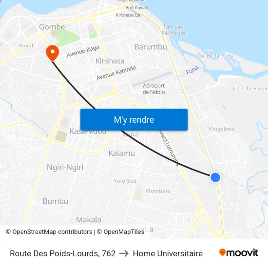 Route Des Poids-Lourds, 762 to Home Universitaire map