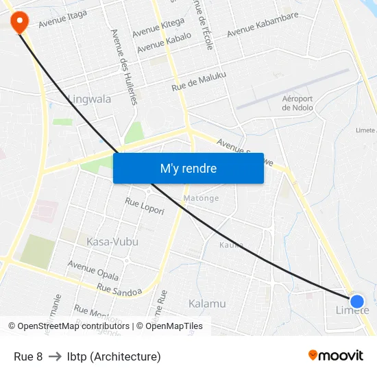 Rue 8 to Ibtp (Architecture) map