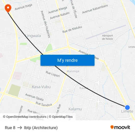 Rue 8 to Ibtp (Architecture) map